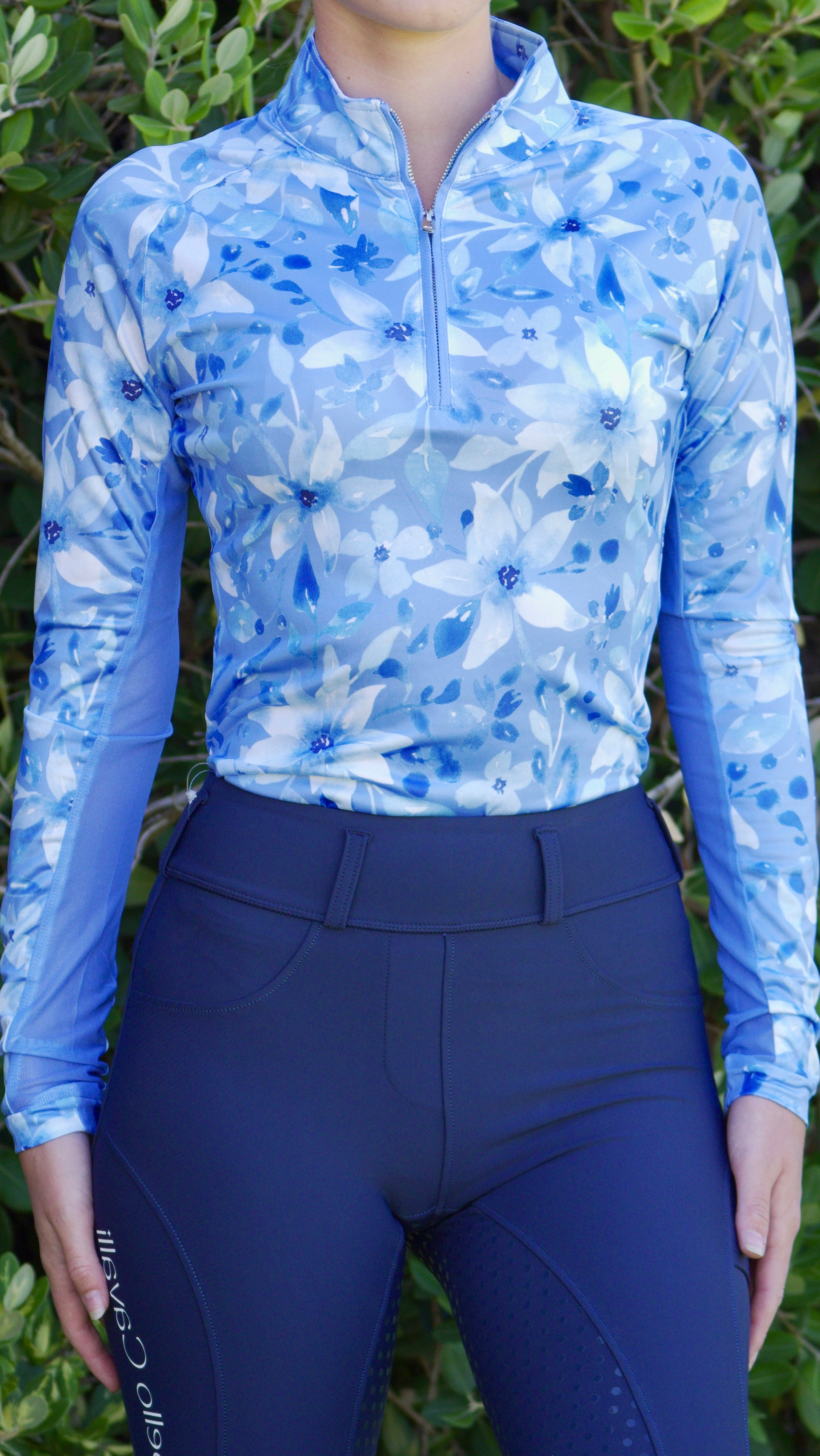 Bluebell Bloom Equestrian UV Riding Shirt – Breathable & Sun Protective | Bello Cavalli