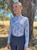 Elegant Poise Equestrian UV Riding Shirt – Breathable & Sun Protective | Bello Cavalli