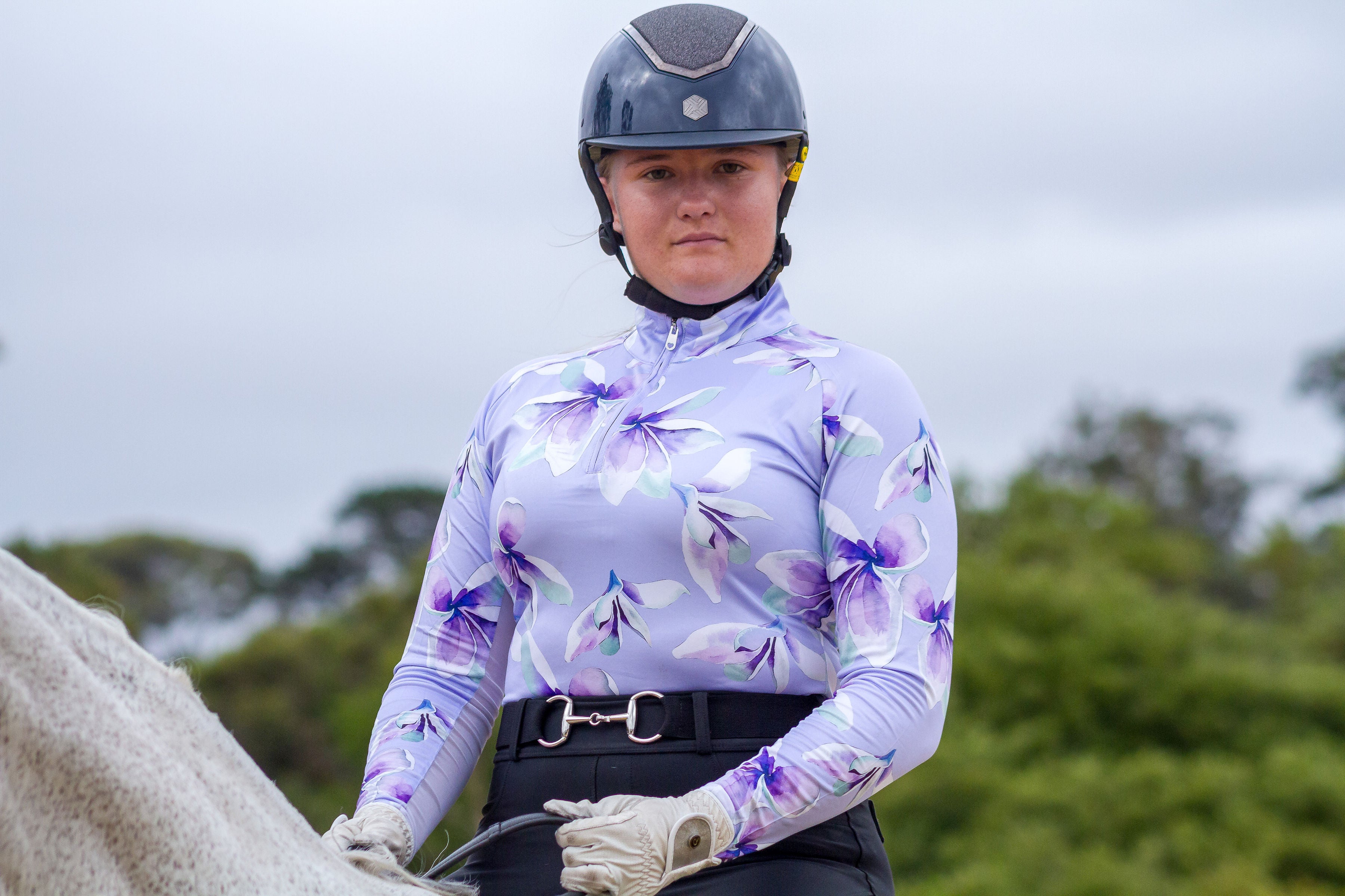 Améthyste Equestrian UV Riding Shirt – Breathable & Sun Protective | Bello Cavalli