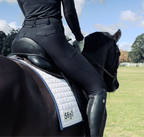 Black Equestrian Hybrid Breeches – Stretch & Silicone Grip | Bello Cavalli