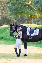 Light Grey Equestrian Hybrid Breeches – Stretch & Silicone Grip | Bello Cavalli