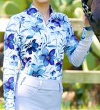 Blue Pastels Equestrian UV Riding Shirt – Breathable & Sun Protective | Bello Cavalli