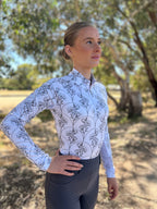 Elegant Poise Equestrian UV Riding Shirt – Breathable & Sun Protective | Bello Cavalli