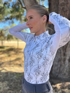 Elegant Poise Equestrian UV Riding Shirt – Breathable & Sun Protective | Bello Cavalli