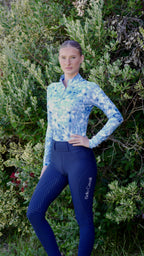Navy Equestrian Hybrid Breeches – Stretch & Silicone Grip | Bello Cavalli