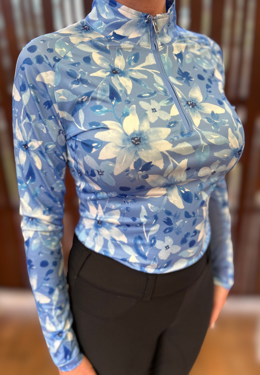 Bluebell Bloom Equestrian UV Riding Shirt – Breathable & Sun Protective | Bello Cavalli